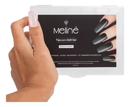 Tips Para Soft Gel Medium Coffin Meliné