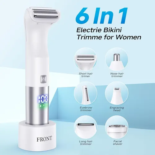 Depiladora Eléctrica Recargable Mujer 6 En 1 Impermeable