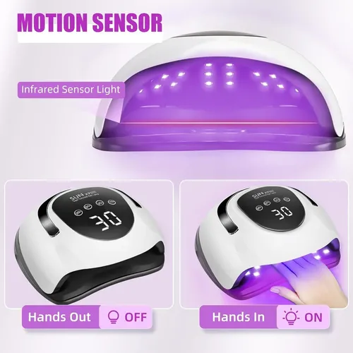 Secador De Uñas Uv Led Ladymisty X9 268w 57 Perlas 4 Modos