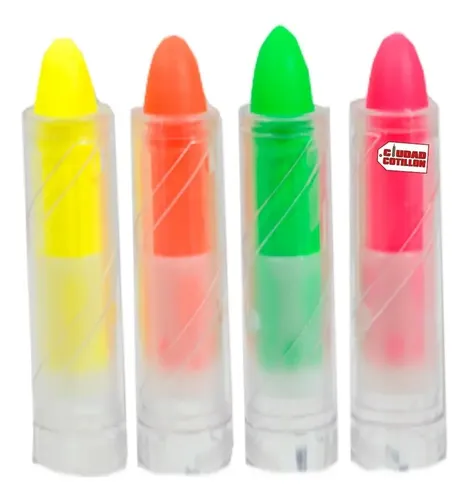 Lápiz Labial Fluo X 4 Pintafan Maquillaje Brilla Luz – Cc Acabado Cremoso Color Universal