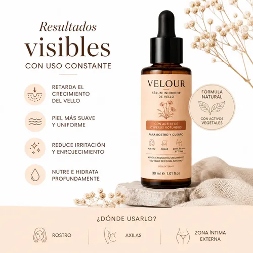 Velour Aceite Para Cuidado Corporal Piel Suave 30ml Pack X5