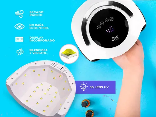 Kit Manicura Pedicura Gadnic BQ5 Pro + Cabina UV LED Para Uñas 120w Temporizador Alto Rendimiento