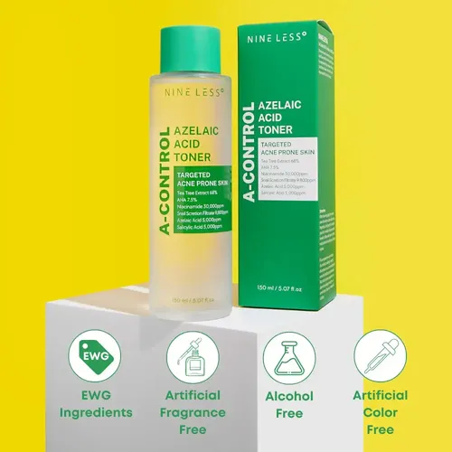 Nine Less Tónico Exfoliante A-control Ácido Azelaico 150 Ml Momento De Aplicación Día/noche Tipo De Piel Todo Tipo De Piel