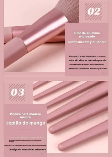 Set Brochas Maquillaje Estuche Viajero Pinceles Profesional
