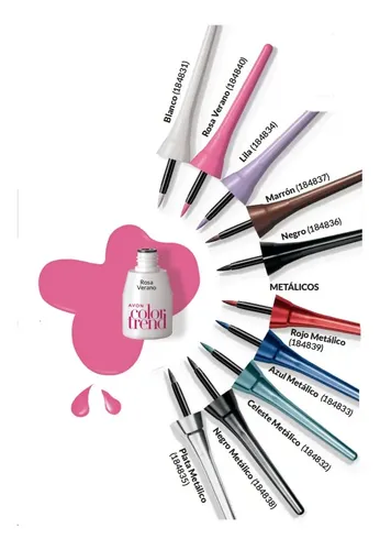 Avon Delineador Líquido Color Trend – Punta Fina – Tati Acabado Mate Color Rosa Verano