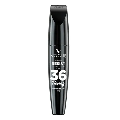 Máscara De Pestañas Vogue Resist A Prueba De Agua Negra 9 Gr
