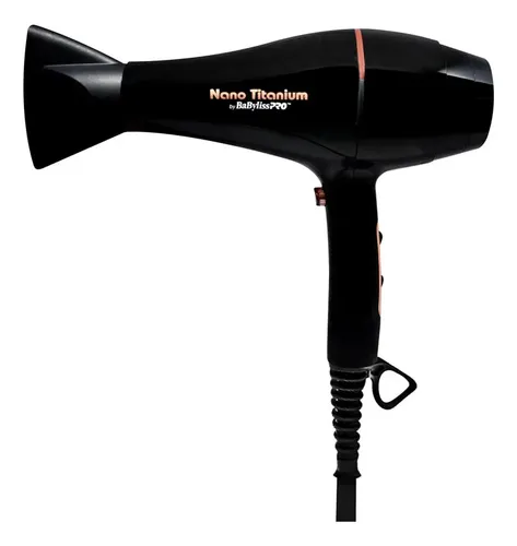 Secador Babyliss pro rose gold black nano titanium 2000w negro