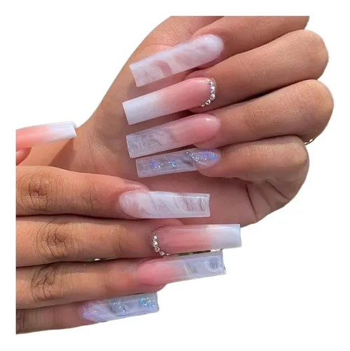 Dos Cajas De Uñas Postizas Descoloridas Con Degradado De