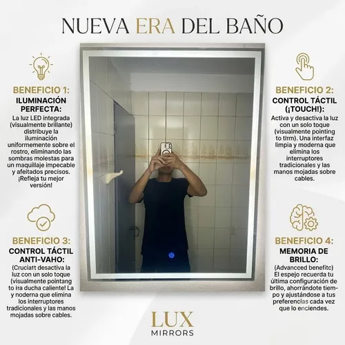 Espejo Led Tactil Para Baño