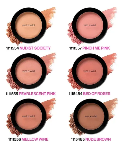 Wet N Wild Rubor En Polvo Compacto Blush Coloricon Tono del maquillaje Pinch me pink