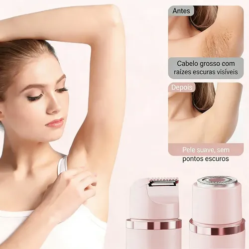– Depiladora Eléctrica Recargable For Cuerpo Y Rostro Rosa –