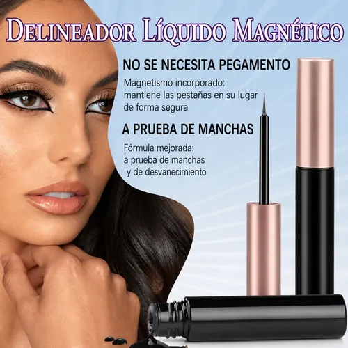 Delineador Magnético Negro Resistente Al Agua Ojos