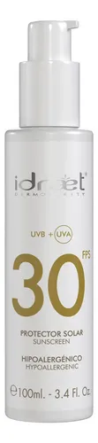 Protector Solar Amplio Espectro Fps30 Idraet 100ml