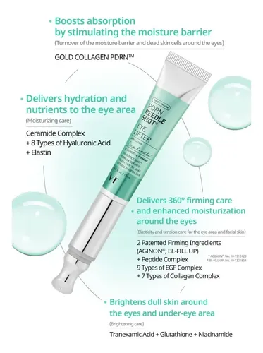 Crema Contorno de Ojos Vt PDRN Reedle Shot Eye Lifter para Todo Tipo de Piel, 15 mL