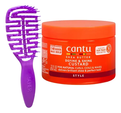 Gel Crema Custard Cantu Definición Shea Butter+ Peine Rizos