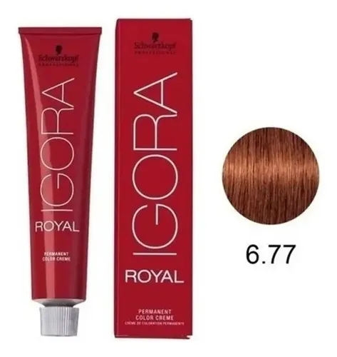 Tintura Coloración Schwarzkopf Professional Reds Igora Royal tono 6-77 para cabello
