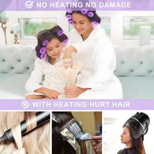 Juego De Rulos Para Cabello, 12 Piezas, Con Clips Duraderos