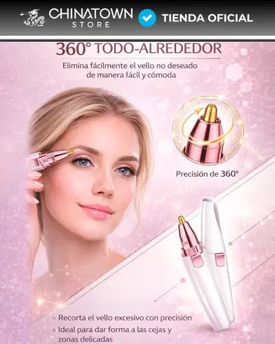 Depilador Facial Vello Corporal Luz Recargable 2 En 1 Mujer