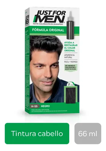Tintura En Shampoo Just For Men Fórmula Original Negro 66ml