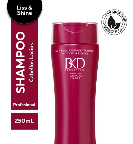 Bkd Shampoo Caviar Liss & Shine Cabellos Lacios 250ml Fidelite Anti Frizz Reparacion Brillo Cabello Liso