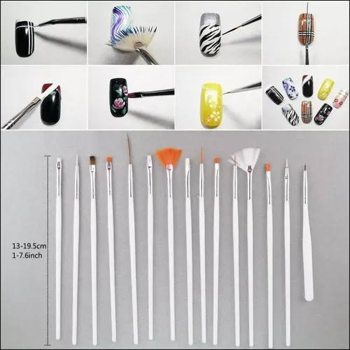Kit De Decoracion Para Manicura Pintar Dibujar Pinceles