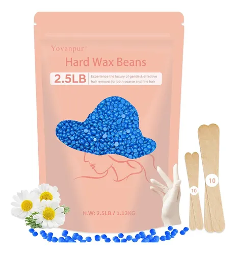 Cera Dura Yovanpur 2.5 Lb Para Depilación, Piel Sensible