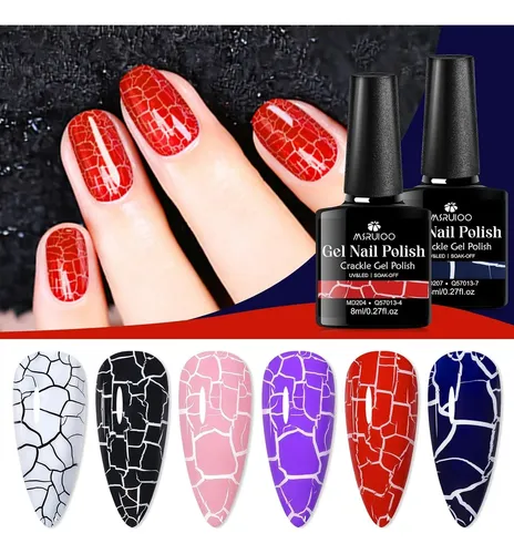 Set Gel Crackle 6 Piezas Msruioo