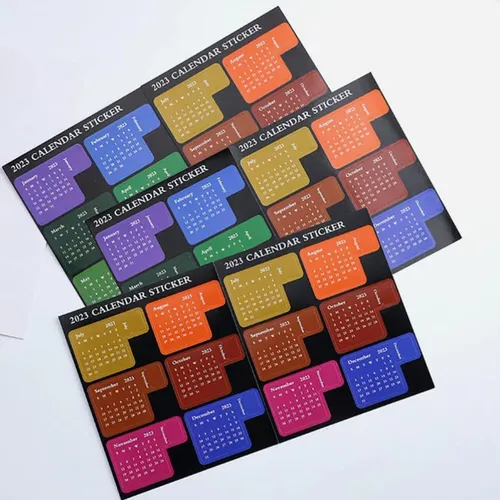 7x Calendario Pegatinas 2023 Divisor De Tarjetas De