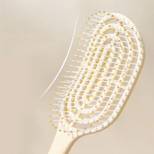 4 Peines De Masaje Para Cabello Beige Suave