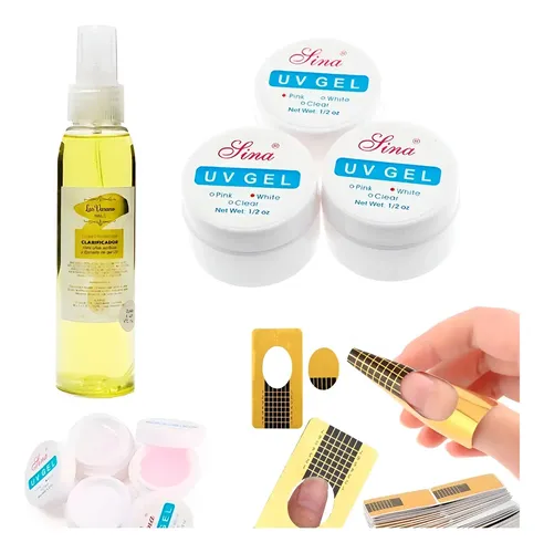 3 Gel Transparente Blanco Rosa Gelificadas Kapping Clarifica