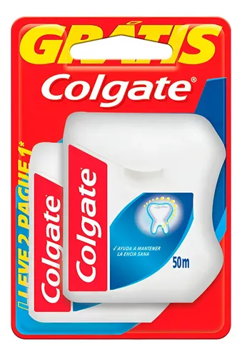 Hilo Dental Colgate Sabor Tradicional 50 m 2 u Pack X 2