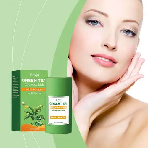 Mascarilla Limpiadora De Té Verde Hoygi En Barra Para Puntos Grasa