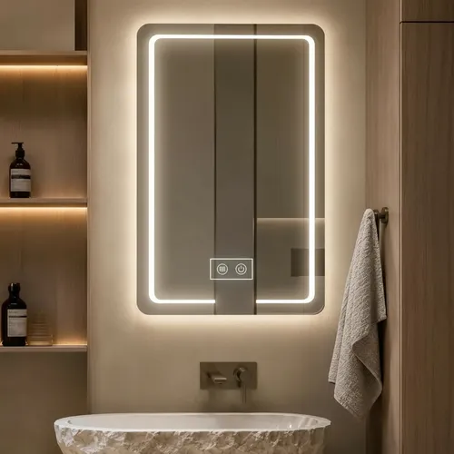 Espejo Lumens 60x80x2cm 3 Tonos Luz Led Con Desempañador