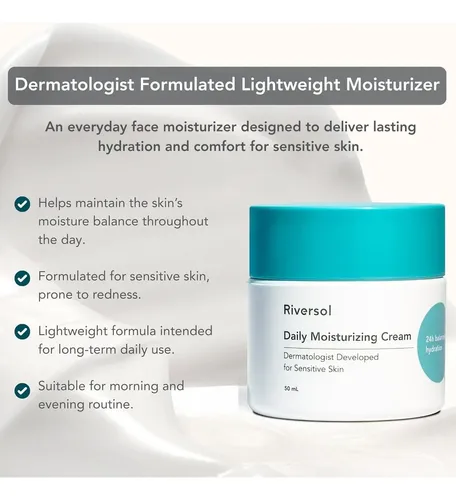 Riversol Crema Para Rosácea Y Hidratante Diario 0.5 Oz
