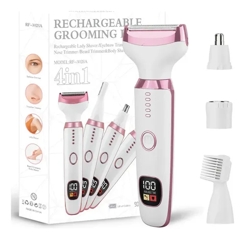 Depiladora Recargable 4 En 1 For Mujer Con Accesorios Blanco