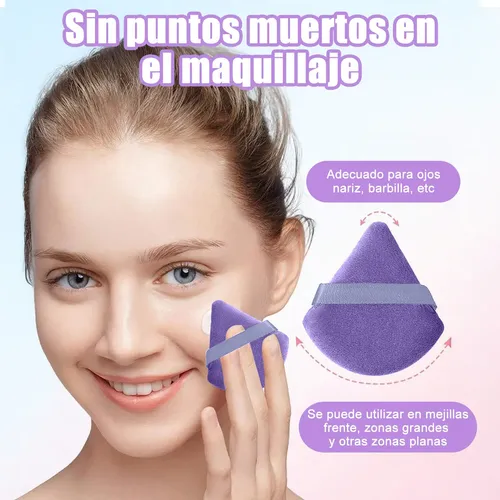 Kit 14 Esponjas De Maquillaje Lilas Medianas