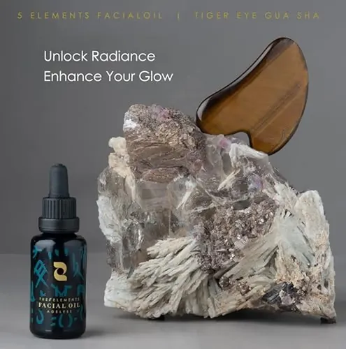Herramienta Facial Redmint Tiger Eye Gua Sha | Rooted In Anc
