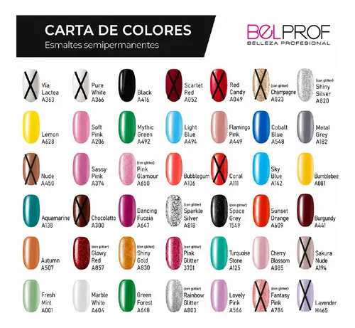 Kit X 4 Esmaltes Semipermanente Belprof Brillo Final