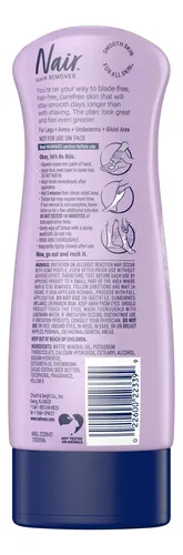 Nair Crema Depilatoria con Manteca de Cacao y Vitamina E 7.9 oz, Para Depilar Piernas Axilas y Bikini, Cavado Sin Dolor, Piel Suave e Hidratada