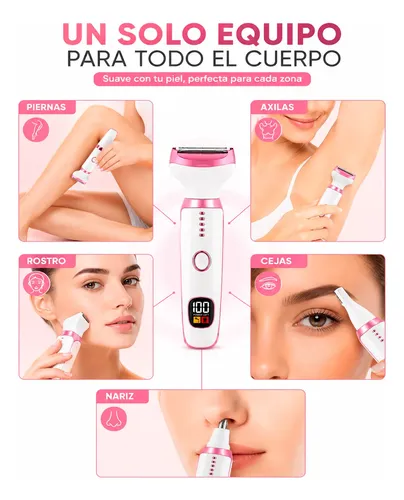 Depiladora Mujer Eléctrica 5 En 1 Facial Cejas Usb Portatil