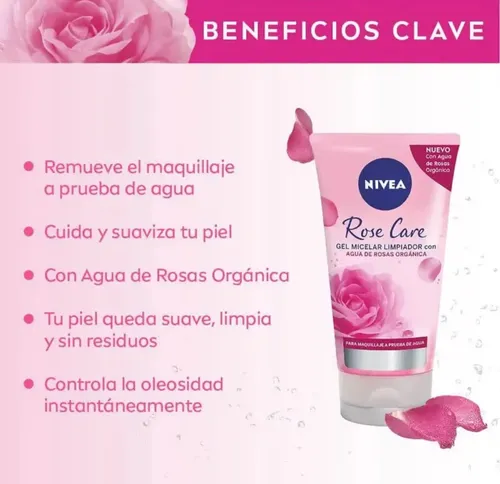 Kit X3 Rutina Diaria Facial Nivea Rose Care