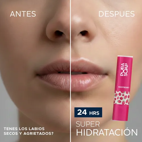 Bálsamo Labial Hidratante Raspberry Frambuesa Pura Soap