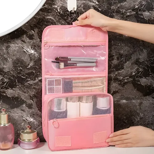 Neceser Rosa Kogu Impermeable Maquillaje Viaje Organizador