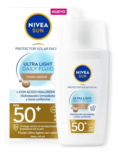 Nivea Sun Fps 50 Facial Utra Light Tono Medio
