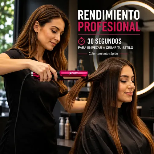 Planchita de Pelo Exxtra Tech con Tecnología Iónica, Cerámica y Turmalina
