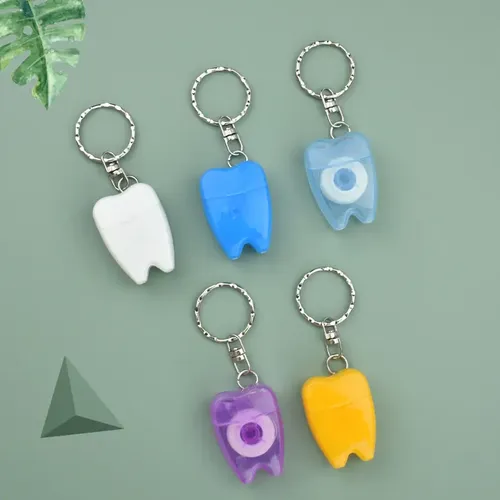 20 Piezas De Llavero Con Forma De Diente Tipo Hilo Dental Pa 1241434971842