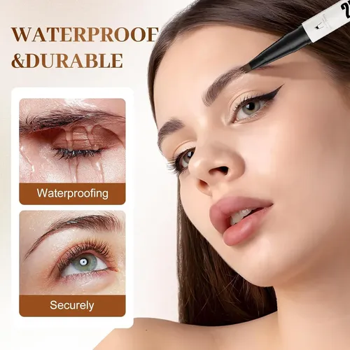 Lápiz De Cejas Microblading 2 En 1, Resistente Al Agua