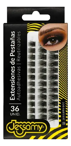 Extensiones De Pestañas Postizas Autoadhesivas En Ramillete Color Negro Tipo De Curvatura P162