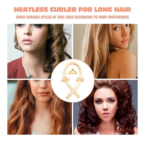 Rulos Sin Calor Cinta Seda Amarilla Para Ondas Suaves