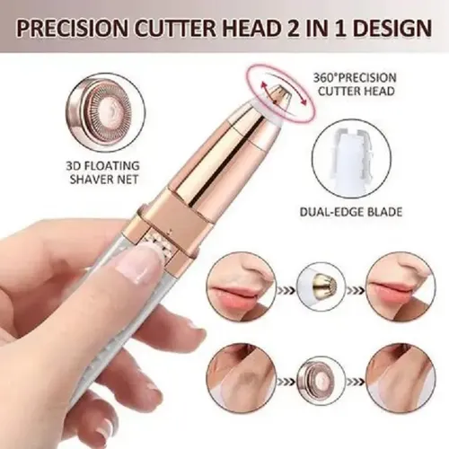 Depiladora Facial 2 En 1 Vello Cejas Recargable Color Surtid Color Blanco